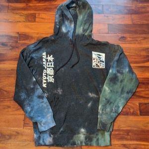 Tie-dye faded graphic hoodie